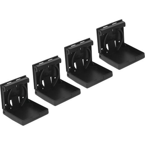 Porte-gobelet pliable, tasse à boisson réglable pour camping-car, voiture, bateau, montage Vertical ou mural, noir, 4 pièces (1/5)