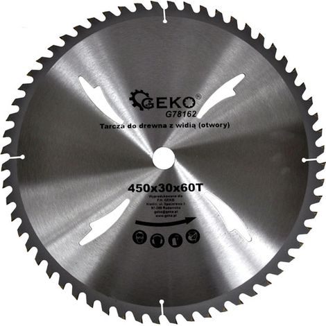 Lame de scie circulaire Geko g78162 450 mm 60 dents carbure (1/3)
