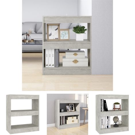 Holzregal - vidaXL Bücherregal/Raumteiler Betongrau 60x30x72 cm - Stauraum (1/5)