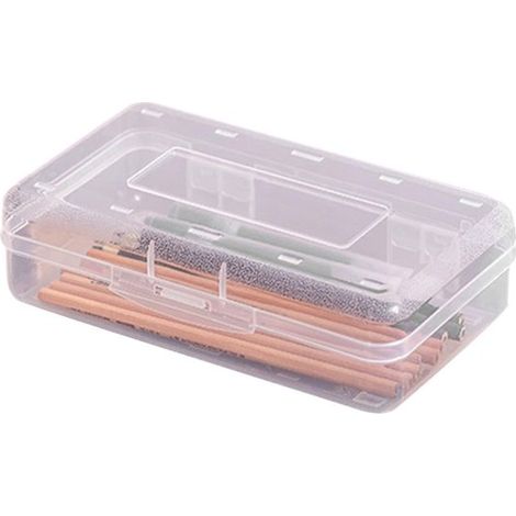 Dailygoods,Portalápices apilable,20,3 x 12,2 x 5,9 cm,Almacenamiento seguro,Estuche para lápices (1/5)