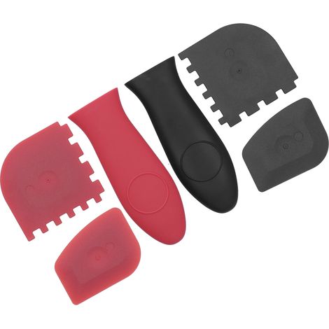 Set mit 6 Silikon-Griffüberzügen gegen Verbrühungen, Schutzset für Töpfe und Pfannen, Küchenzubehör (1/5)