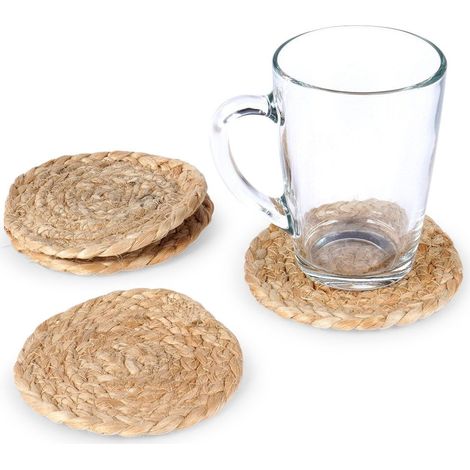 Posavasos naturales de 10 cm, 4 unidades. (1/5)
