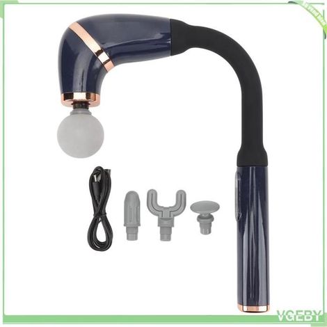 Pistolet de massage - FAFEICY - Modèle avec poignée allongée - Moteur silencieux - 6 niveaux de vitesse - Bleu (1/5)