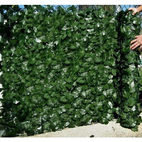 Rolle künstliche Hecke 3 m x 1 m, Efeu-Zaunelement, Sichtschutz für Garten und Balkon (1/5)