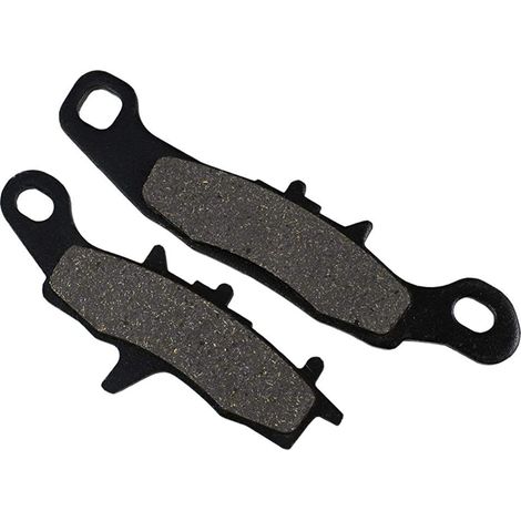Front left brake pads compatible with Kawasaki KFX450R (2008-2014) and KFX700 V-Force 700 (2004-2009). (1/5)