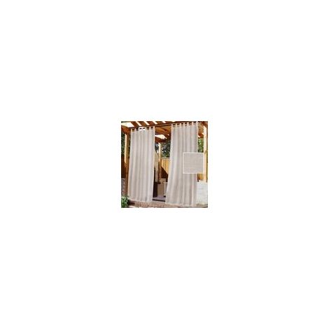 Outdoor-Vorhänge – 2er-Set – Pavillonvorhänge – Wasserdicht – Verdunkelnd – Klettverschluss – Kein Bohren erforderlich – Ideal für Terrassen, Pavillons und Gärten – Naturweiß – 132 x 243 cm