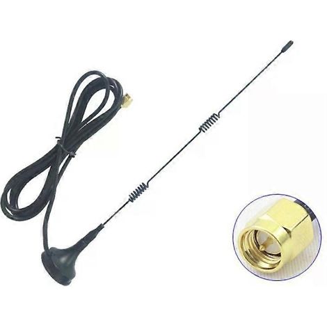Antenne omnidirectionnelle WiFi 2,4 GHz - 4 ventouses, câble de 1,5 m, connecteur SMA (1/4)