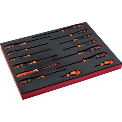 BAHCO - Jeu de tournevis vis à fente/Phillips/Pozidriv/TORX, module 2/3 Fit&Go - 14 pcs