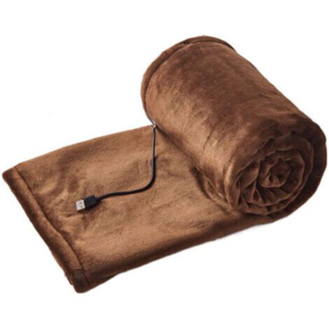 Couverture électrique USB pour bureau simple, couverture électrique pour jambes, couverture intelligente à température constante brun