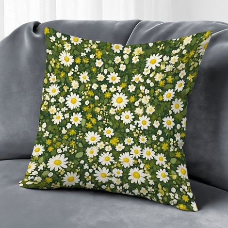 Housse de coussin fleurs colorées, décoration canapé élégant,40×40cm (1/5)