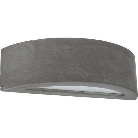 Moderne Wandleuchte Up Down Beton Glas E27 wohnlich