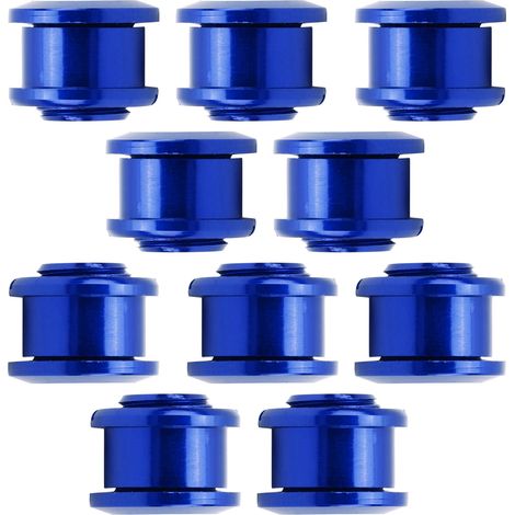 10 Boulons Bleus 4.9mm pour Vélo Single Speed, Fixation Plateau en Alliage d'Aluminium Léger