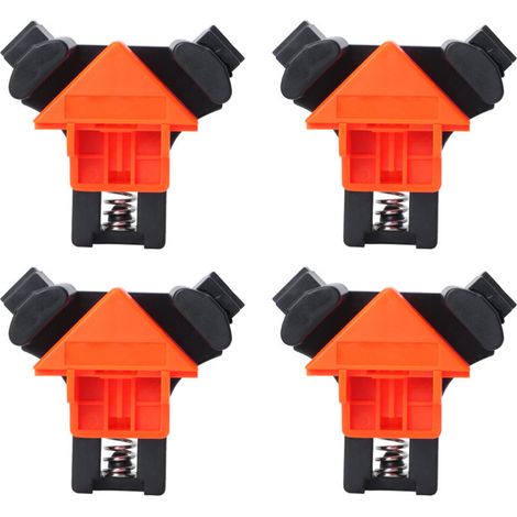 Équerre de serrage ABS à angle droit, plage de serrage 5-22mm, pince d'angle professionnelle pour menuiserie, lot de 4 pièces (1/5)