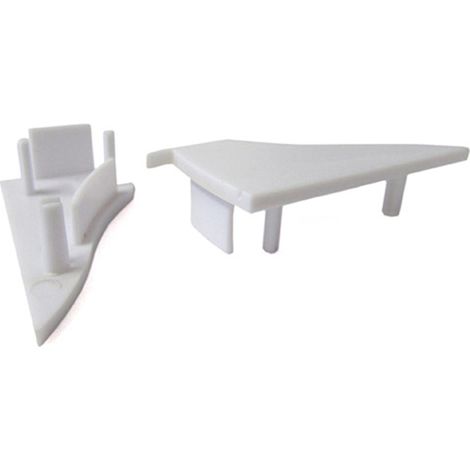 Coppia Tappi Tappini Termine Per Chiusure Profilo Alluminio Da Muro e Soffitto BA4001 (1/3)