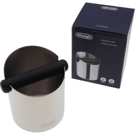 Delonghi knock box contenitore tufi 105mm acciaio inox per macchina da caffè (1/5)