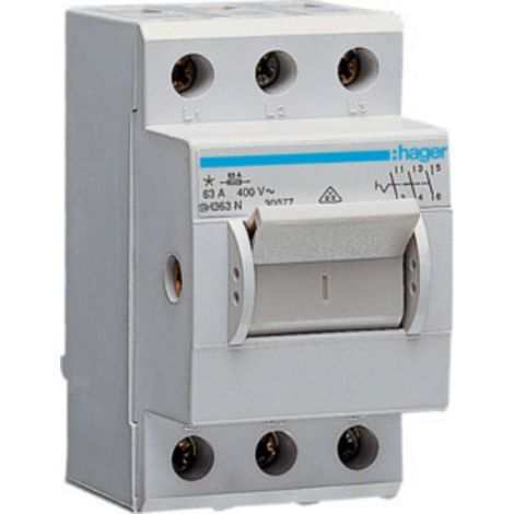 Hauptschalter Grau 3polig 63 A 230 V/AC, 400 V/AC Hager SH363N