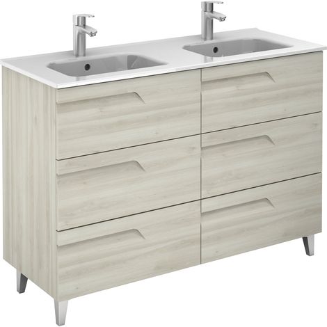 ROYO C0072418 VITALE Conjunto Mueble de Baño Completo 120 cm 6 Cajones Blanco Nature - ref: C0072418 (1/2)