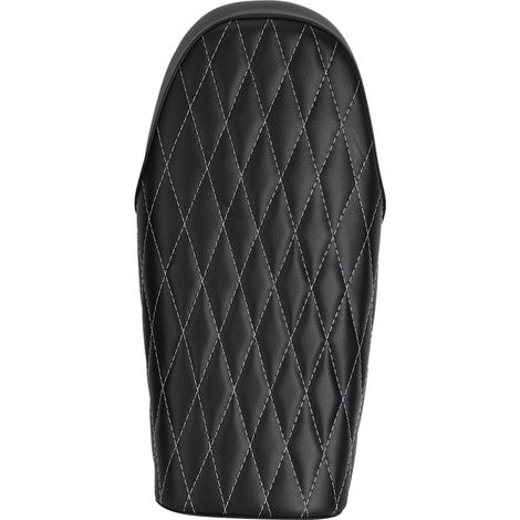 Selle moto vintage en cuir PU noir, coussin plat pour CB CL AX100 CG125, rembourrage confortable, accessoire custom (1/5)