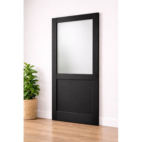 Puerta corredera Athena negra H204 x L73 cm Gd Menuiseries