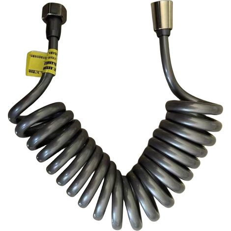 Tuyau de douche flexible à ressort de 1,27 cm, écrou d'interface en acier inoxydable 304, tuyau de douche télescopique flexible en polyuréthane de 3 m pour eau, plomberie, toilettes, bidet, pistolet (1/5)