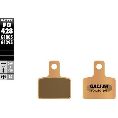 PASTILLAS DE FRENO GALFER KH495 DE METAL SINTERIZADO (DORADO) - PRUEBA