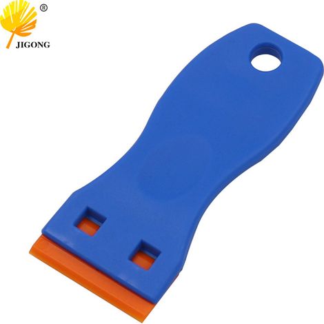 Grattoir pour enlever la colle d'écran, grattoir pour enlever la colle de film teinté pour vitres de voiture, grattoir en plastique bleu, couteau de nettoyage, petit grattoir. (1/5)