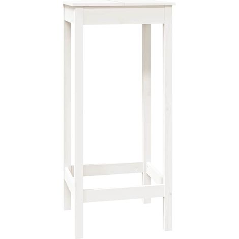 Maison Exclusive - Tavolo da Bar Bianco 50x50x110 cm in Legno Massello di Pino
