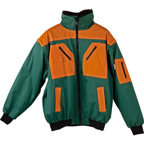 KesTek Pilotenjacke Arbeitsjacke Winterjacke 4in1 Herren Grün Orange XXL (1/5)