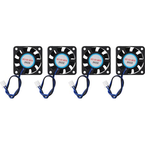 Lot de 4 ventilateurs sans balais 12V DC pour refroidissement d'extrudeur d'imprimante 3D, pièce de rechange pour buse chaude (1/5)