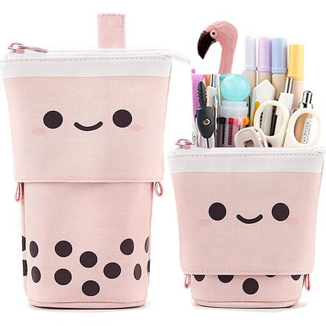 Etui A Pinceaux Telescopique - Support Debout Repliable Pour Crayons Stylos - Organiseur Cosmetique Et Stationnerie - 1 Piece (1/5)