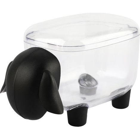 Minicaja para hisopos de algodón Eosnow, portapalillos y organizador con forma de oveja (negra) (1/4)