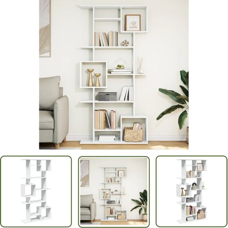 vidaXL Bibliothèque blanc 92x29x188 cm bois d'ingénierie (1/5)