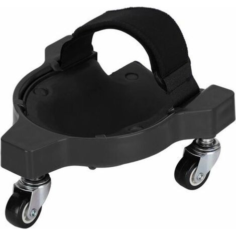 Genouillère pour le travail du bois, genouillères roulantes, genouillère coulissante flexible, facile à utiliser pour peindre des carreaux de pose (black) (1/5)