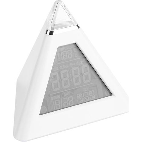 Digitaler LCD-Wecker mit farbwechselndem LED-Thermometer und Nachtlicht für Schreibtisch/Tisch (1/5)