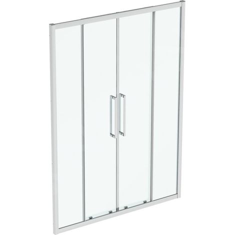 Ideal Standard i.Life - Porte de douche coulissante, quatre battants, 1500 mm, silver bright / verre clair T4951EO (1/3)