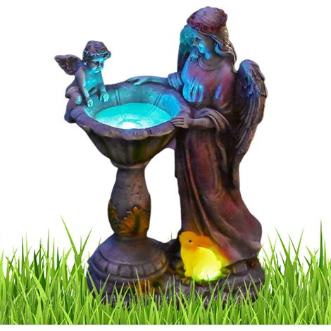 Solar Engel Figur 29 5 cm 11 61 Zoll Fee Skulptur Outdoor