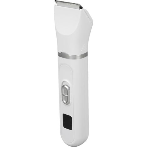 Kit de toilettage pour chiens avec tondeuse à 4 lames, silencieuse, sans fil et rechargeable, blanche. (1/5)