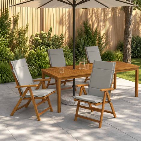 vidaXL Cojines para Sillas de Respaldo Alto en 4 Piezas GEMERT 4 pcs (1/5)