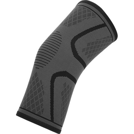 Genouillère de compression antidérapante pour le sport, idéale pour le cyclisme et la course à pied (noire, taille M) (1/5)