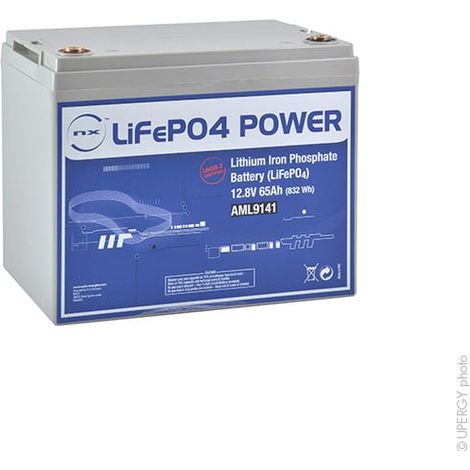NX - Batterie Lithium Fer Phosphate NX LiFePO4 POWER UN38.3 (832Wh) 12.8V 65Ah M8-F (1/3)