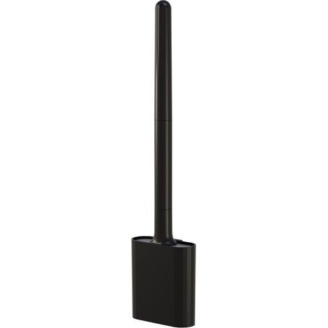 Brosse WC en silicone avec support à séchage rapide - Brosse WC plate en silicone, tête flexible pour un nettoyage en profondeur (1/5)