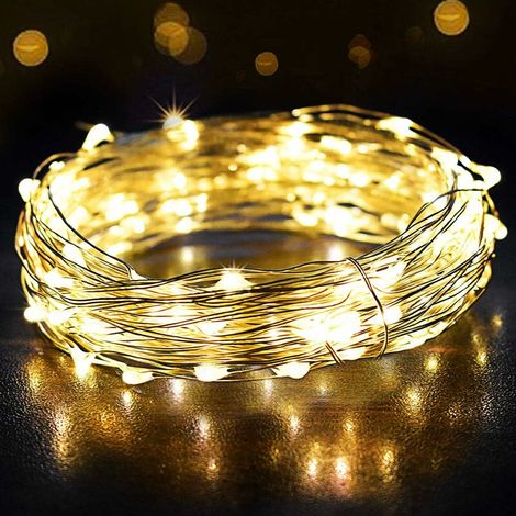 10M LED light string 100 USB light string, for bedrooms, indoor, Christmas, outdoor, party, wedding, DIY, etc. White hot (1/5)