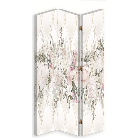 Paravento bilaterale 360, Fiori pastello - 110x170 (1/5)