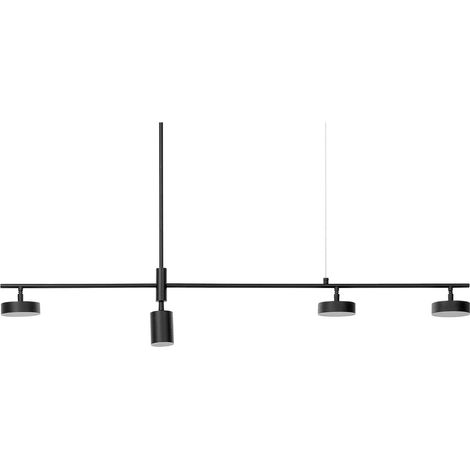 LED Hängeleuchte FOYLE Metall Schwarz