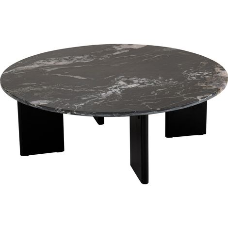 Table Basse en Marbre "Mathilde" 90cm Noir