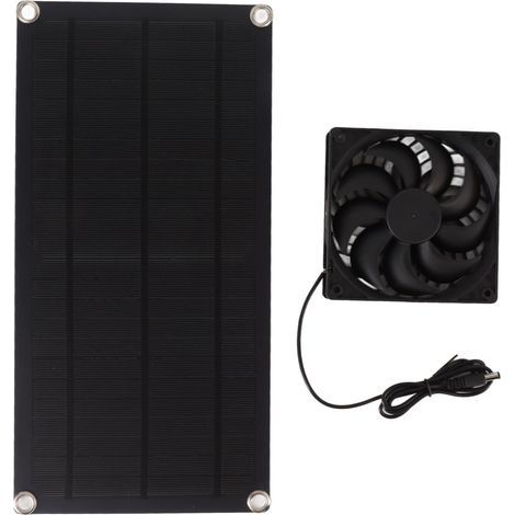 10-W-IP65-tragbarer, solarbetriebener Lüfter aus monokristallinem Silizium, wasserdicht, für 18-V-Wohnmobile (1/5)