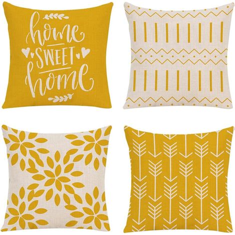 Housses de coussins à motifs de feuilles vertes, pour canapé, fauteuil, lit et jardin (45 x 45 cm) (1/5)