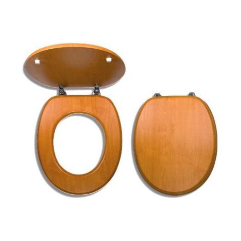 Novaservis Prestige - Asiento de madera chapada, nogal claro WC/ORECH (1/2)