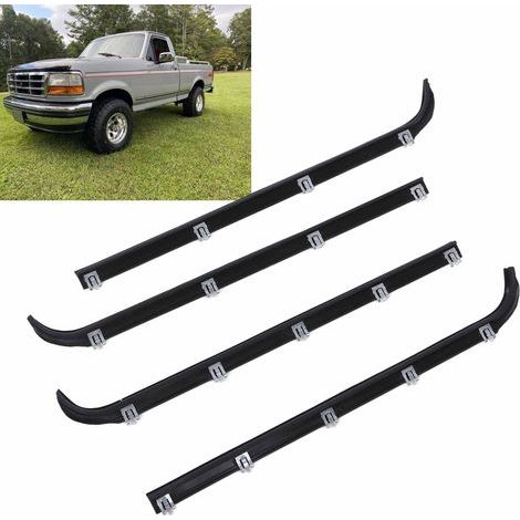 Joint de fenêtre intérieur/extérieur AM‑41543318 – 4 pièces pour Ford Bronco/F‑150/F‑250/F‑350 1987‑97 – Kit de joint en caoutchouc (1/5)