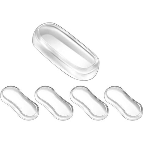 5 Pièces Tampons de Siège WC Butoirs de Couvercle WC Amortisseurs Autocollants Réduction du Bruit Tampons en Caoutchouc pour Maison Bureau Hôtel (Blanc) (1/5)